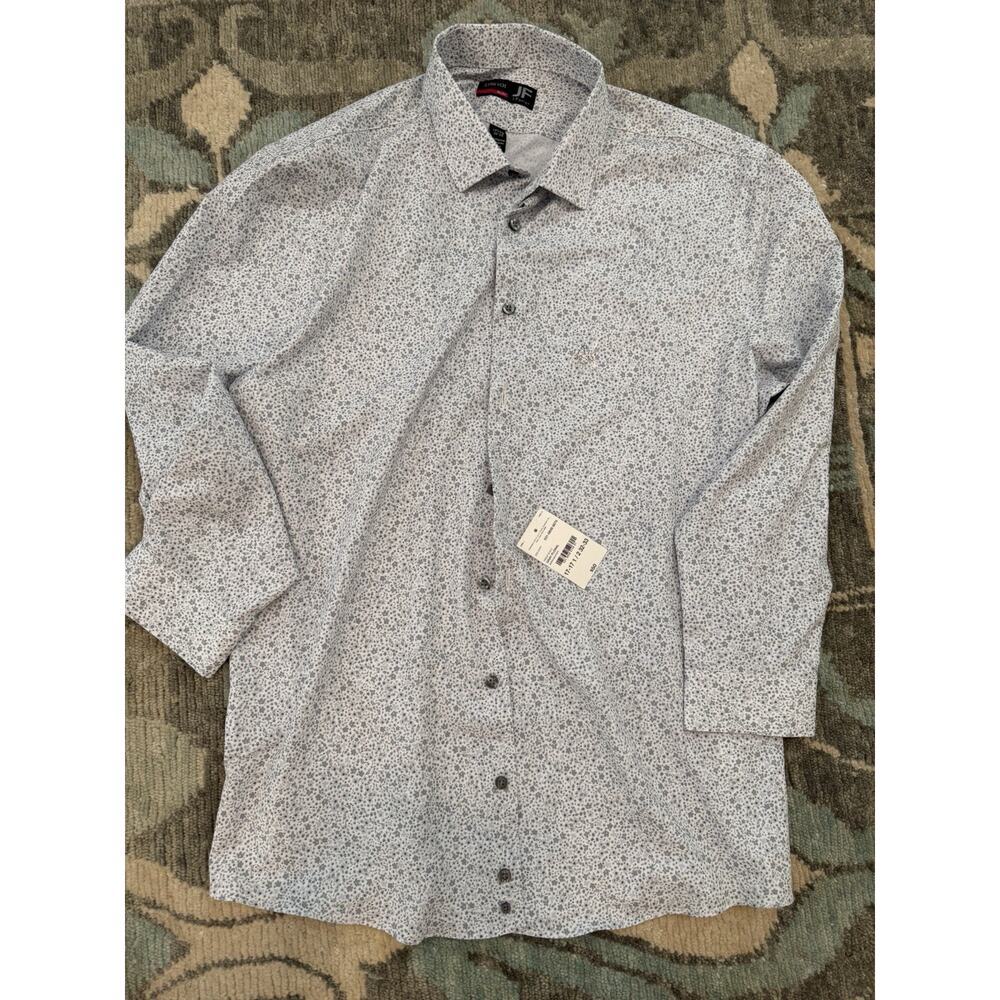 J.Ferrar Floral Stretch Men's Button Down 17-17.5 32/33 Slim Fit NWT